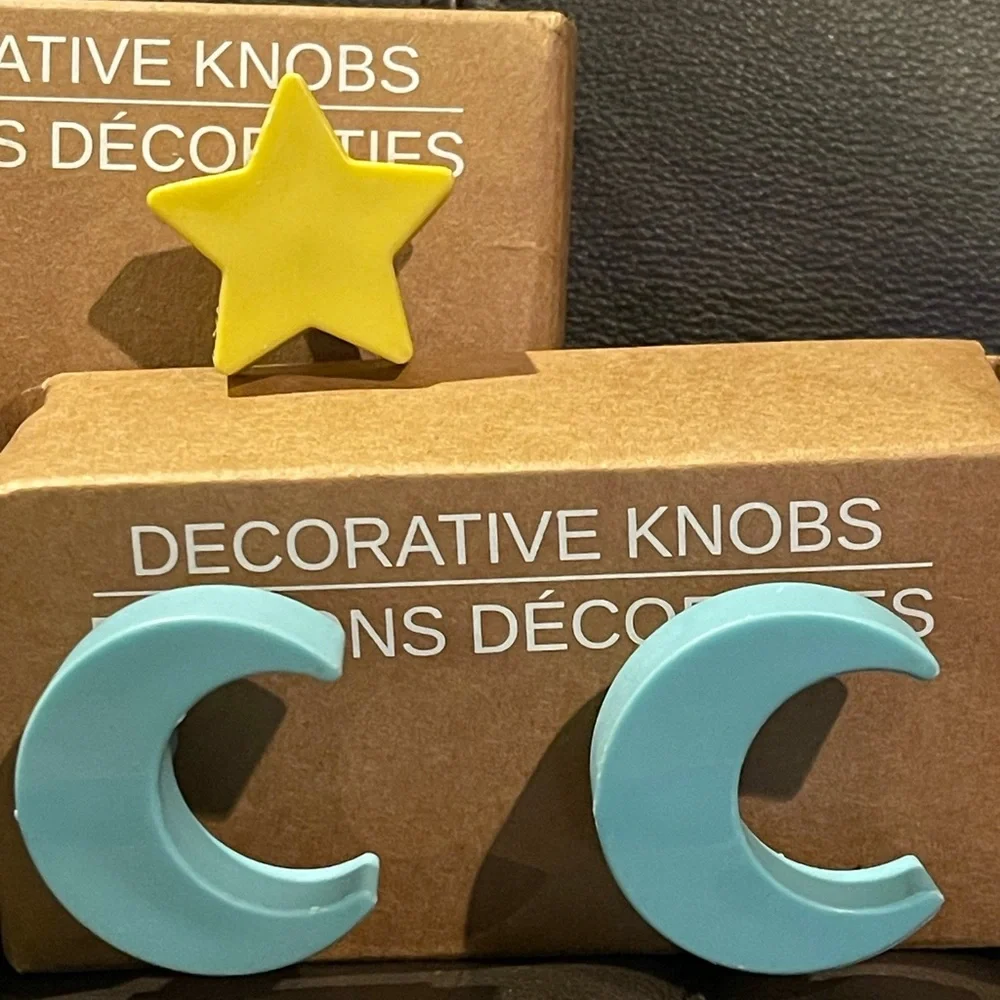 6~Decorative knobs 4~Moon & 2~Star - Picture 3 of 6